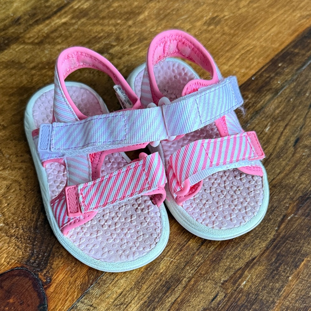 Wonder Nation Pink and White Kids Sandals